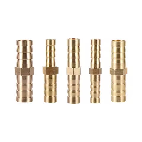 6/8/10/12mm Barbed Brass Straight Connector 8mm To 6mm Barbed Reducing Joint Garden Irrigation Aquar