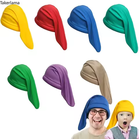 Dwarf Hat Caps Xmas Solid Color Elf Cosplay Kids Costume Halloween Christmas Birthday Party Props 7