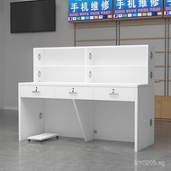 Wooden Cash Register Counter J Repair Bench Workbench Counter^Mobile Phone Front Desk Store Table h 