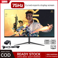 27 Inch HD Monitor PC Screen Large curved surface 75HZ Low Blu-ray Computer professional borderless esports LCD display Digital Smart TV Office Online School Original