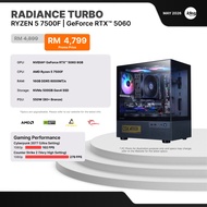 IDEALTECH RADIANCE TURBO AMD GAMING PC ( AMD RYZEN 5 / NVIDIA RTX5060 8GB / 16GB RAM / 500GB SSD )