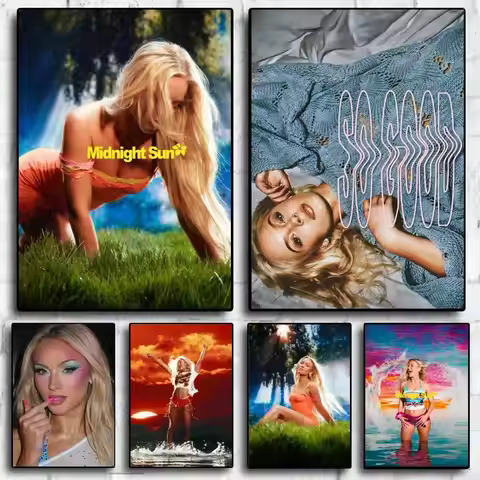 HOT Zara Larsson Midnight Sun high-definition poster sticker, sprucing up home and room walls, avail