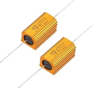 uxcell 2 Pcs Aluminum Case Resistor 5W 47 Ohm Wirewound for LED Replacement Converter 5W47RJ