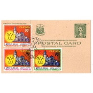 1978 2c Green Rizal Postcard First Day Issued Stamps 3 Value Set Archdiocese of Manila 400th Anniv.