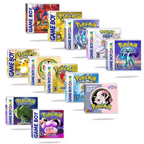 GBC RTC Pokémon Clock Game Card GBC Pokémon Series , Cubic Crystal , Gold 97 Reset Edition , US Vers