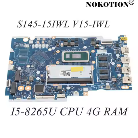 NOKOTION For Lenovo S145-15IWL V15-IWL Laptop Motherboard I5-8265U CPU+4G RAM 5B20S41721 FV440 FS441