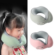 Kids Children Mini Neck Pillow Bantal Leher U-Shaped Pillow Travel Car Airplane Headrest Head Cervical Support Soft Memory Foam