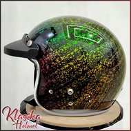 Helm Bogo Cargloss Cat Seni Air Brush Helm Vespa CB Retro dan Centro