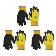 3M Comfort Grip Gloves Multi-Type Yellow Size M, Pack of 3 pairs GLOVE YEL M 3PA