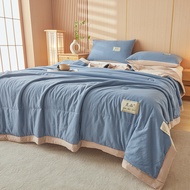 7A antibacterial summer cool quilt summer cloud soft cool air conditioner quilt four-piece machine w