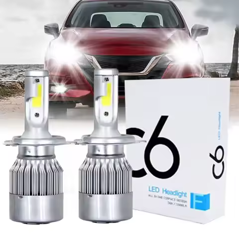 C6-led Headlights 6000K COB C6 2x H7 LED H4 High/low H1 H3 HB3 HB4 9003 HB2 H13 9005 9006 Car Headli