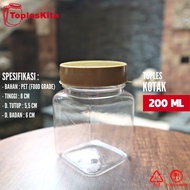 200ml Square Sambal Plastic Jar 200ml Square Plastic Jar Food Storage Container