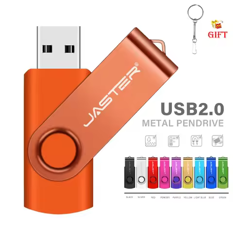 Business USB Flash Drive 128GB Rotatable Pen Drive 64GB Colorful Memory Stick 32GB Plastic USB Stick