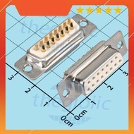 [3 Pieces]- DB15 Port 15 Pins Gold Plated 2 Rows Solder Wire Connector