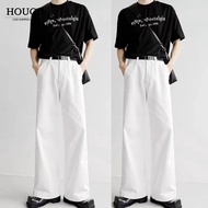 HOUCH COD Wide Leg Denim Vintage Baggy Men Jeans Seluar Jeans Lelaki Casual Straight Pants Men