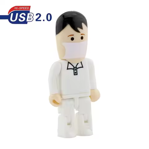 New hot sell Plastic U disk Doctor Nurse models USB 2.0 Flash Memory Pen Drive 4GB 8GB 16GB 32GB 64G