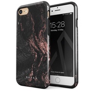 BURGA Phone Case Compatible with iPhone 7/8 Case Copper Wood Rose Gold Marble He