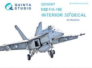 ㊣ Quinta Studio 1/32 美軍戰機塑膠蟲 F/A-18E Revell 3D立體浮雕水貼 QD32067