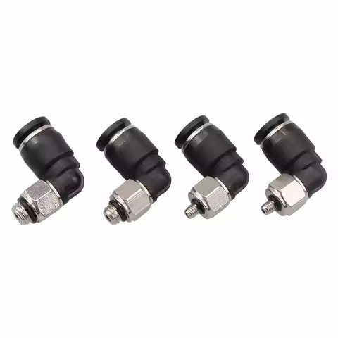 PL Mini Pneumatic Quick Connector Tube Hose 3mm 4mm 5mm External Thread M3 M4 M5 M6 L Elbow Joint PL