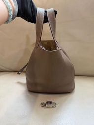 Hermes 愛馬仕 D刻大象灰銀扣 菜籃子picotin18 水桶包 TC皮 鎖具齊全