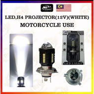 LED H4 Projector led h4 bulb mentol lampu untuk moto motosikal motorcycle (12V) (WHITE)