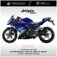 KAWASAKI Ninja 250 FI Old Aramco Racing Striping Motorcycle Sticker/ Ninja Fi Custom Designkawasaki 