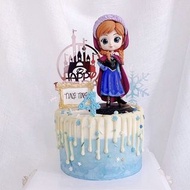 蛋糕裝飾Anna 蛋糕 Happy Birthday 蛋糕蛋糕愛莎 蛋糕Anna公主Frozen theme Cake topper decoration Elsa Anna Crescent lig