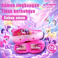 LOWA Girls' 4-Wheel LED Roller Skates: Automatic, Light-Up Sole, Cute & Comfortable Design on the Fe