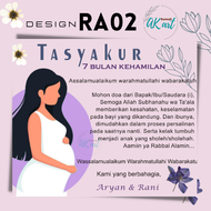 Kartu Ucapan 4/7 Bulanan Tasyakuran Kehamilan Syukuran Kehamilan Isi 10 Lembar