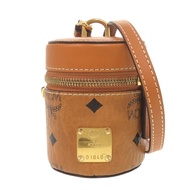 MCM Visetos PVCブラウン迷你肩背包，成色極佳，棕色，貨號0214 [二手]