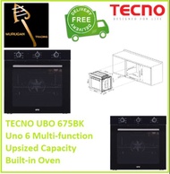 TECNO UBO 675BK Uno 6 Multi-function Upsized Capacity Built-in Oven / FREE EXPRESS DELIVERY