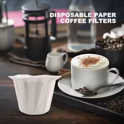 100-500Pcs K-Cup Pods Replacement White Coffee Paper Pod Disposable Coffee Filter Papers K Cup Filte