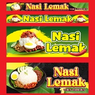 Banner Bunting Nasi Lemak Tepi Jalan, Gerai Nasi Lemak, Peniaga Nasi Lemak, Bunting Nasi Lemak