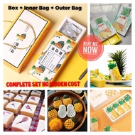Pineapple Tart Packaging Box Taiwan Pineapple Cake Tart Box CNY Box Set Box Bag Inner Bag 黄梨酥礼盒8粒套装2