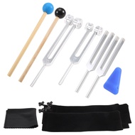 wsustore--4 Pack Tuning Fork Set(128 Hz256 Hz512 Hz528 Hz)with Tuning Fork Hammer for Sound Sound Vi