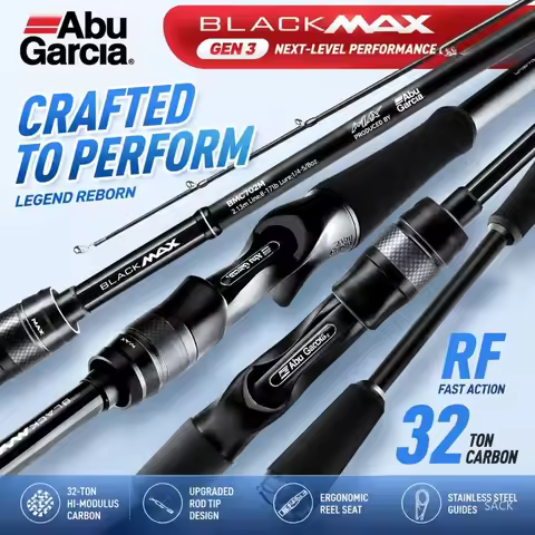 ABU Garcia VENDETTA II 2-Section Fishing Rod, Spinning/Casting, Fuji O-Guide, 1.98m-2.13m High-Sensi
