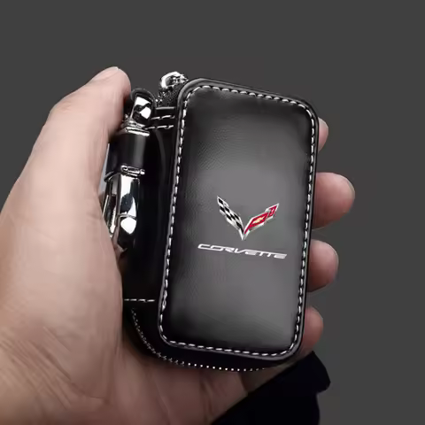 Car Key Case Key Leather Full Cover Protective for Corvette C1 C2 C3 C4 C5 C5 C6 C7 C6-R C8