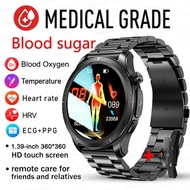 2023 New Blood Sugar Smartwatch Men Women True Blood Oxygen Health ECG Smart Watch Monitoring Non-invasive Blood Glucose Watches