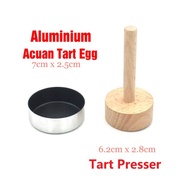 6.2 CM Wooden Tart Presser/ 7 CM Aluminium Egg Tart Mould/ Lemon Tart Mould/ French Cheese Tart Moul