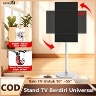 LEYCUS Mobile TV Stand For 10-65 Inci Monitor Rotating Height Adjustable TV Floor Stand With Wheel