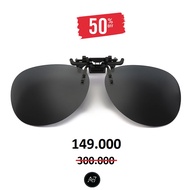 Kính râm kẹp tròn có lật 2in1 polaroid phân cực chống chói lóachống tia UV 400 - [Tặng kèm túi vải đ