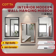 COTTA Hama Bathroom Frame Mirror Toilet Mirror Wall Hanging Mirror Cermin Toilet Cermin Bilik Air Va