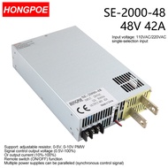 2000W 48V Power Supply 0-5V Adjustable Power 48VDC AC-DC 0-5V Analog Signal Control SE-2000-48 Power