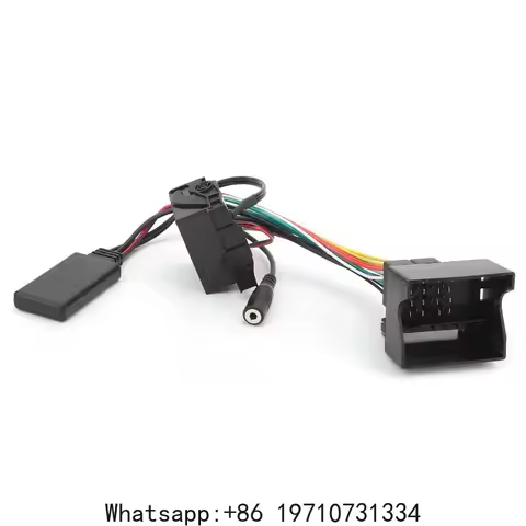 59.1in Bluetooth 5.0 AUX Cable Audio Adapter with Microphone Fit for BMW E60 E63 E64 E65 E66 E87