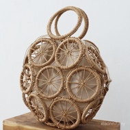 2025 Beg Pantai Baharu Beg Jerami Beg Tangan Tenun Wanita Beg Roda Bulat Beg Wanita