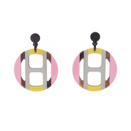 【二手】愛馬仕 HERMES 耳環 H equipe黃色/粉紅色/紫色 其他 H equipe耳環 女士 二手 A