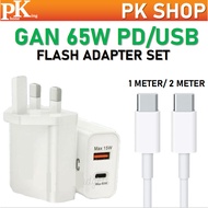 【GAN PD 65W】ALIGATO PD GAN 65W Flash Charger & TYPE C AND Micro USB Cable Quick charge all device (F
