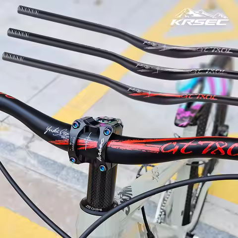 KRSEC 31.8mm Mountain Bike Handlebar Aluminum Alloy Bicycle Riser Handlebar 15mm Rise 780mm Length H