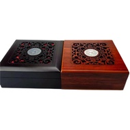 Dao Wooden Box Ink Pad Large Ink Pad Square Retro French Seal Jade Seal Ink Storage Ink Pad Type