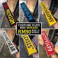 CUSTOM SIGNAGE PLATE BESI BISNESS/NAMA MURAH